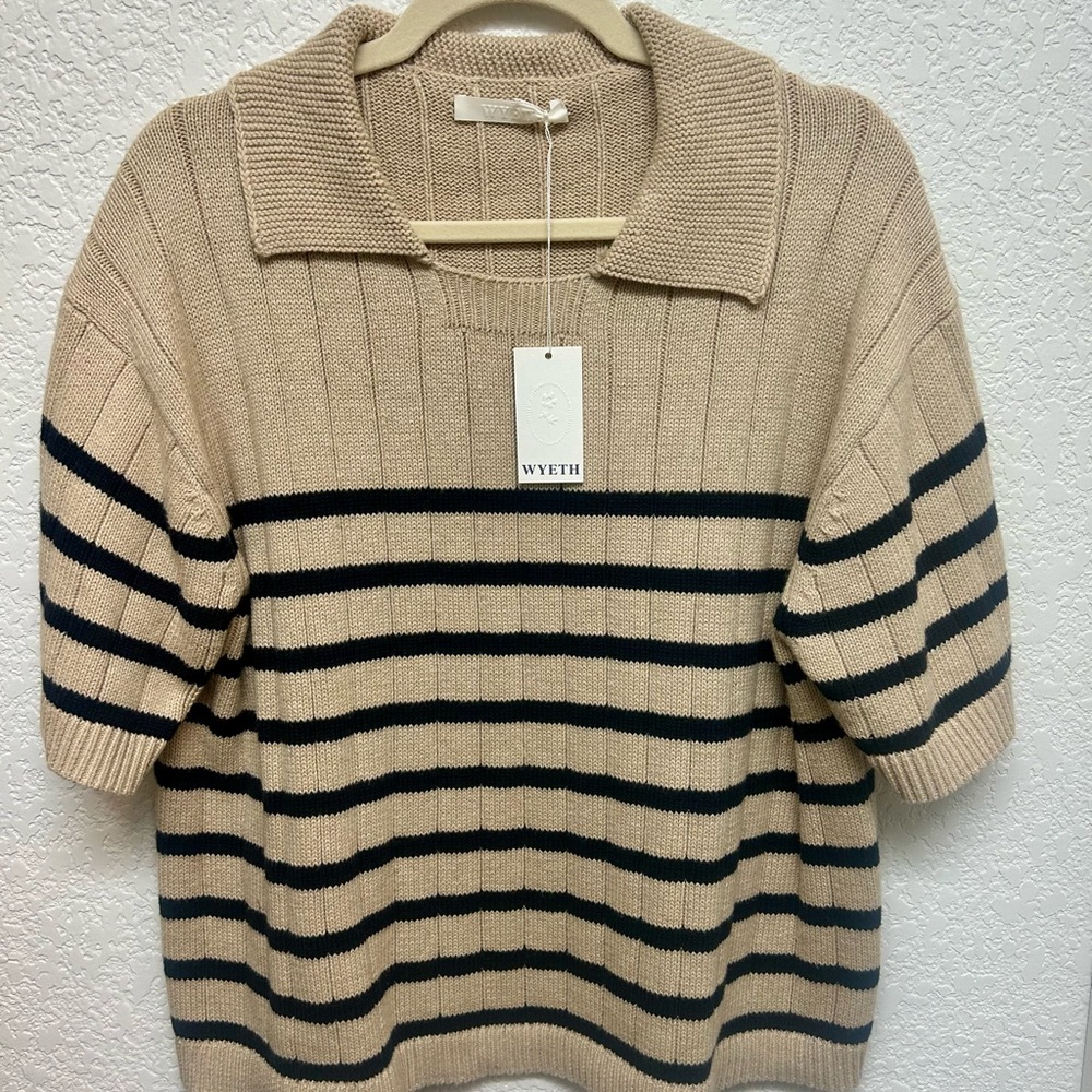 Wyeth by Todd Magill Taupe Ribbed Sweater